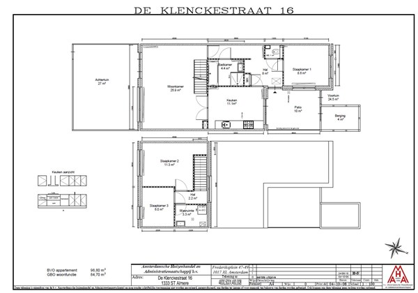 Floorplan - De Klenckestraat 16, 1333 ST Almere